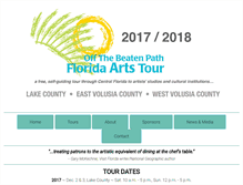 Tablet Screenshot of floridaartstour.com